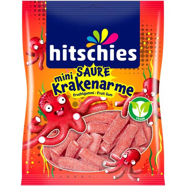 Saure Mini Krakenarme Erdbeere 125g - Hitschies
