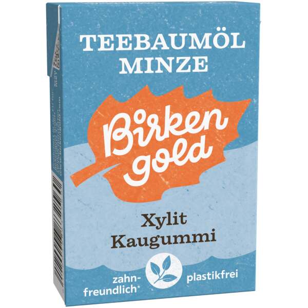 Xylit Kaugummi Teebaumöl-Minze Natur-Kaumasse 28g