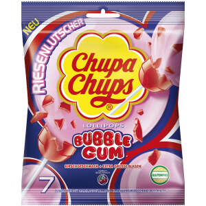 Chupa Chups Lollipops Bubble Gum Kirsch 7er - Chupa Chups