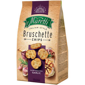 Maretti Bruschette Chips Slow Roasted Garlic 150g - Maretti