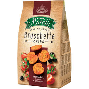 Maretti Bruschette Chips Tomato Olives & Oregano 150g - Maretti