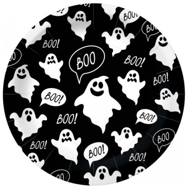 Pappteller Halloween Boo 10 Stück - Sweets