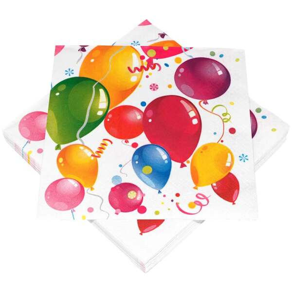 Servietten Geburtstagsballone 20 Stück - Sweets