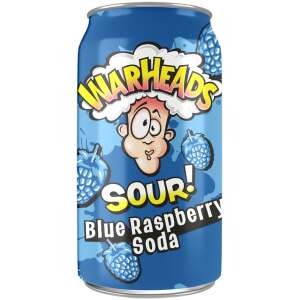 Warheads Blue Raspberry Sour Soda 355ml - Warheads
