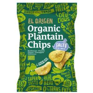 El origen Organic Plantain Chips Meersalz 80g - El origen