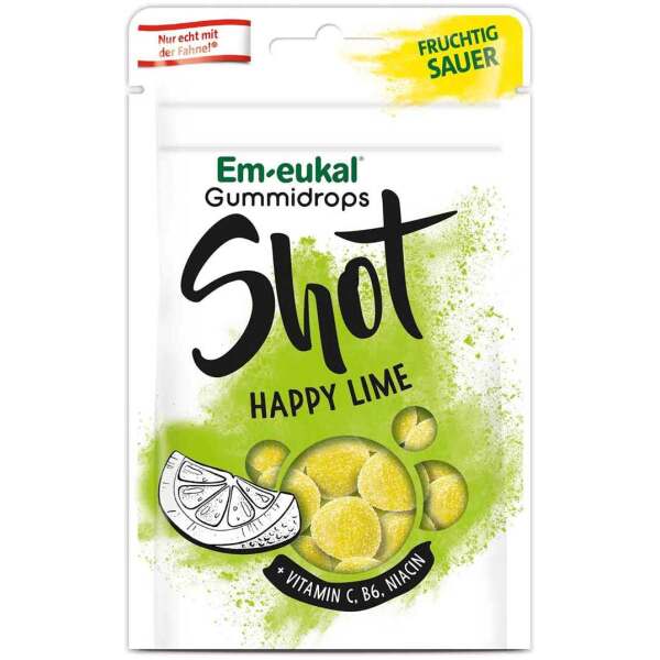 Em-eukal Gummidrops Shot Happy Lime 65g - Em-eukal