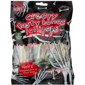 Becky's Creepy Tasty Bones Lollipops 80g - Becky's
