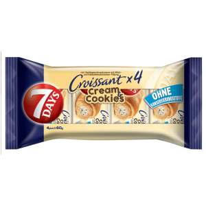 7 Days Croissant Vanille Cream & Cookies 4x60g - 7Days