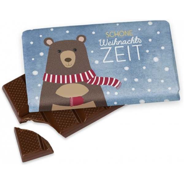 Schokoladentafel Schöne Weihnachtszeit Bär 40g Sweets.ch