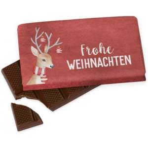 Schokoladentafel Frohe Weihnachten Rentier 40g - La Vida