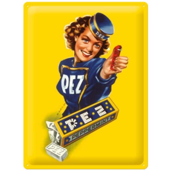 PEZ Retro Blechschild Peppermint - PEZ