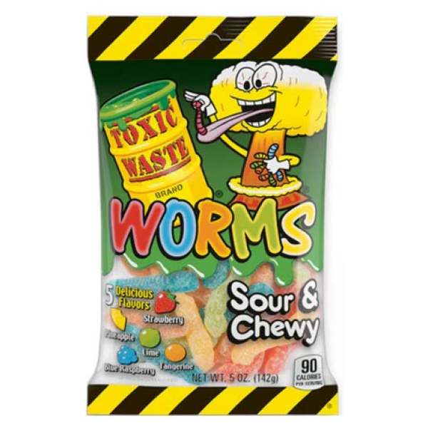 Toxic Waste Worms Sour & Chewy 142g - Toxic Waste
