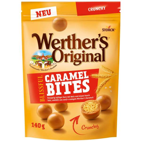 Werther's Original Blissful Caramel Bites Crunchy 140g - Storck