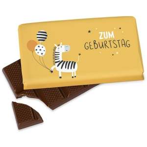 Schokoladentafel Zum Geburtstag Zebra 40g - La Vida