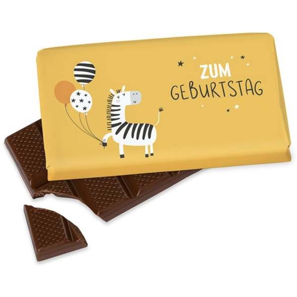 Schokoladentafel Zum Geburtstag Zebra 40g - La Vida