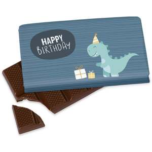 Schokoladentafel Happy Birthday Dinosaurier 40g - La Vida