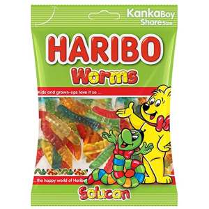 Haribo Halal Worms Solucan 100g - Haribo