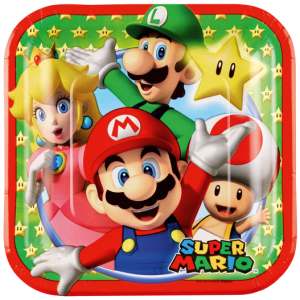 Pappteller Super Mario 8 Stück - Sweets