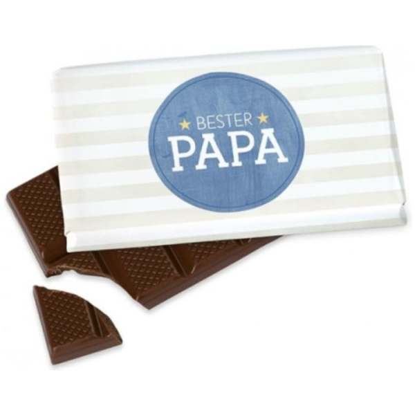 Schokoladentafel Bester Papa weiss/blau 40g - La Vida