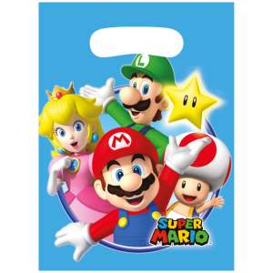Partytüten Plastik Super Mario 8 Stück - Sweets