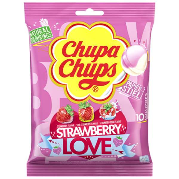 Chupa Chups Strawberry Love 10er