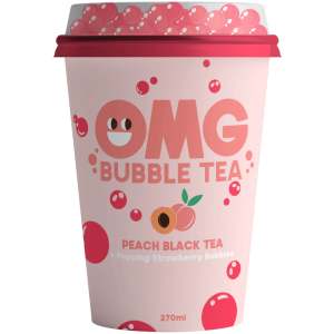 OMG Bubble Tea Pfirsich Schwarzer Tee 270ml - OMG