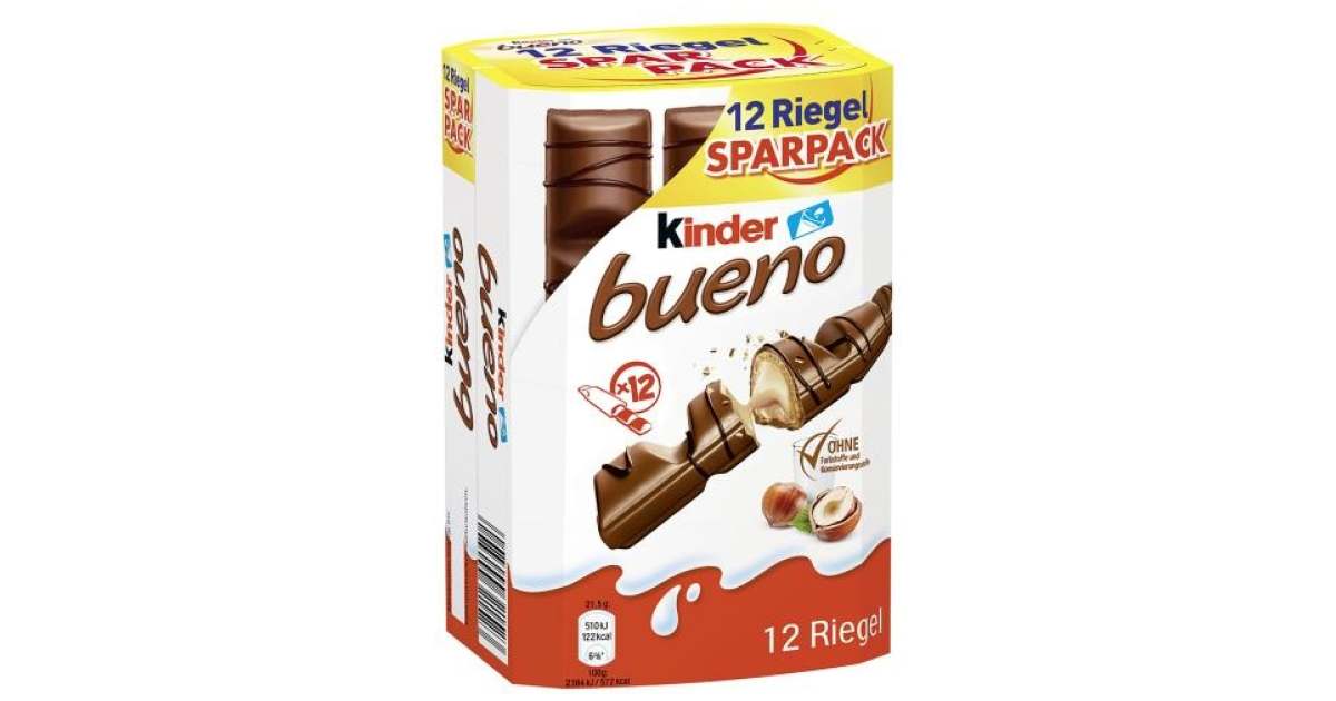 Kinder Bueno en pack de 2 (x 12)  La Belle Vie : Courses en Ligne