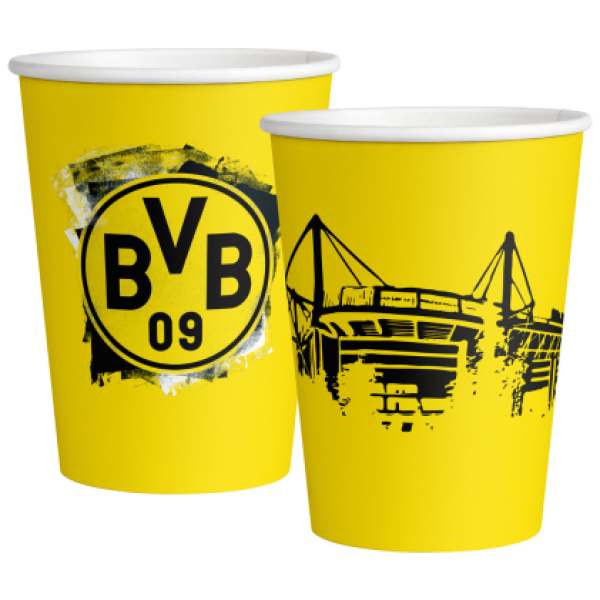Pappbecher BVB Borussia Dortmund 250ml 8 Stück - Sweets