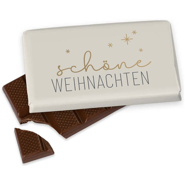 Schokoladentafel Schöne Weihnachten Kristall 40g Sweets.ch