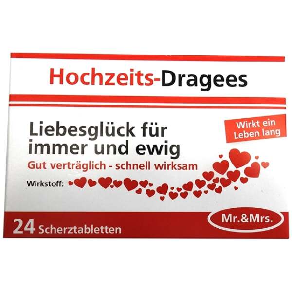 Scherztabletten Hochzeit-Dragees