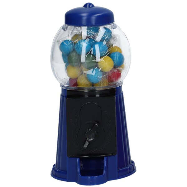 Mini Kaugummi-Automat blau gefüllt mit 35g Packung - Sweet Flash