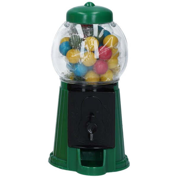 Mini Kaugummi-Automat grün gefüllt mit 40g - Sweet Flash
