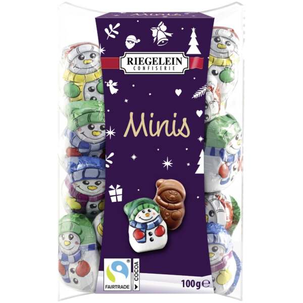 Riegelein Choco minis Schneemänner in Geschenkbox 100g - Riegelein