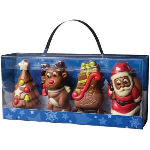 Schokoladen Weihnachtsfiguren in Geschenkpackung 120g - Weibler Chocolat