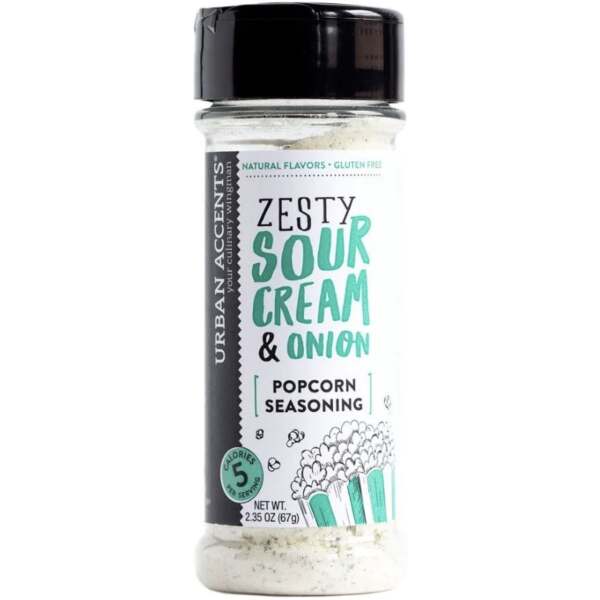 Popcorn Seasoning Zesty Sour Cream & Onion 67g - Urban Accents