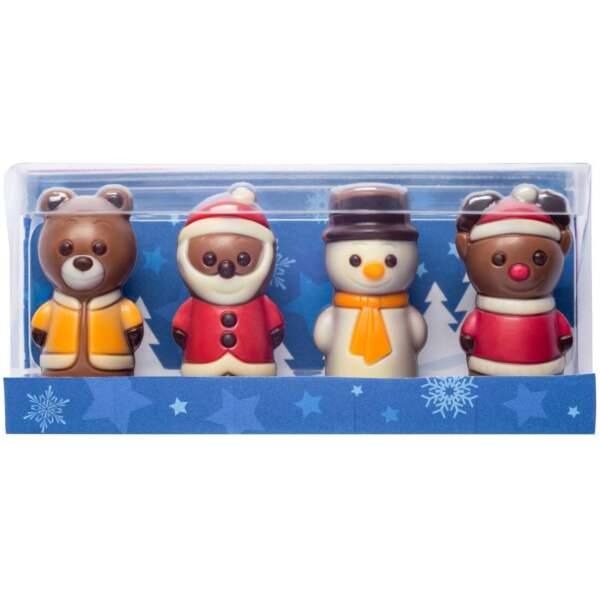 Schokoladen Weihnachtsfiguren klein 4 Stück 40g - Weibler Chocolat