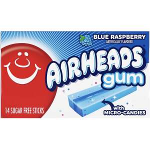 Airheads Gum Blue Raspberry 33g - Airheads