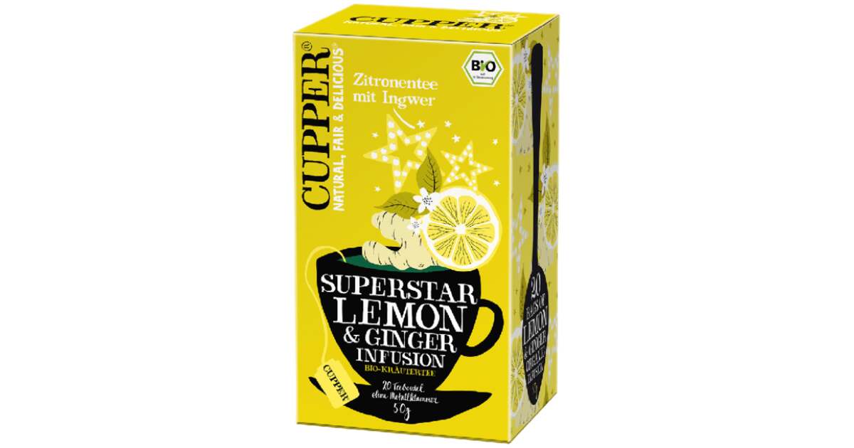 Cupper Zitronentee mit Ingwer 20 x 1.5g | Sweets.ch