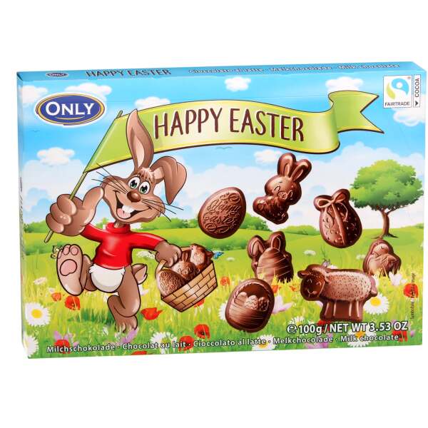 Milchschokolade Happy Easter Figuren 100g