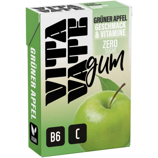Vitavate Vitamin Kaugummi Zero grüner Apfel 28.2g - Vitavate