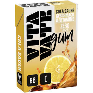 Vitavate Vitamin Kaugummi Zero Cola Sauer 28.2g - Vitavate