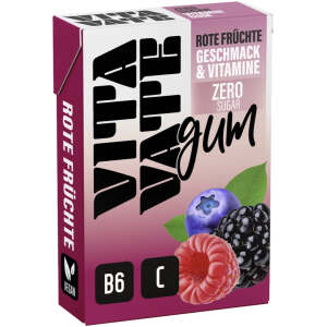 Vitavate Vitamin Kaugummi Zero rote Früchte 28.2g - Vitavate