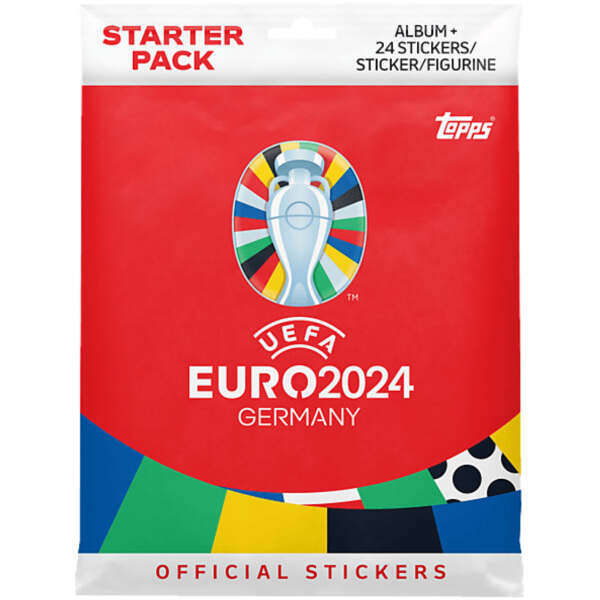 Topps Euro 2024 Starter Pack Album inkl. 24 Stickers - Topps