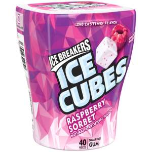 Ice Breakers Ice Cubes Raspberry Sorbet Sugar Free Gum 92g - Ice Breakers