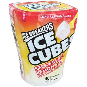 Ice Breakers Ice Cubes Strawberry Lemonade Sugar Free Gum 92g - Ice Breakers