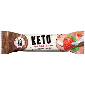 Keto on the Go Strawberry Chocolate Bar 35g - Keto on the Go