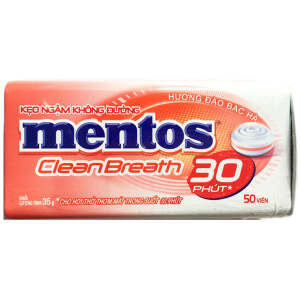 Mentos Clean Breath Peach Mints 35g - Mentos