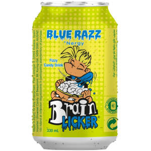 Brain Licker Fizzy Blue Rasberry Candy Drink Dose 330ml - Brain Licker