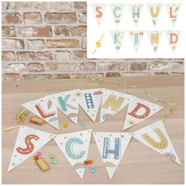 Girlande Schulkind 150cm - Sweets