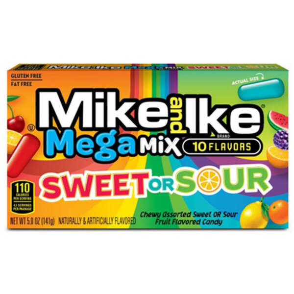 Mike and Ike Mega Mix Sweet or Sour 120g - Mike and Ike